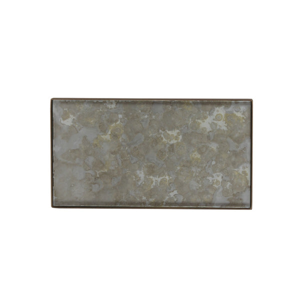 Vide poche en verre peint - Fossil Organic - L 31 cm