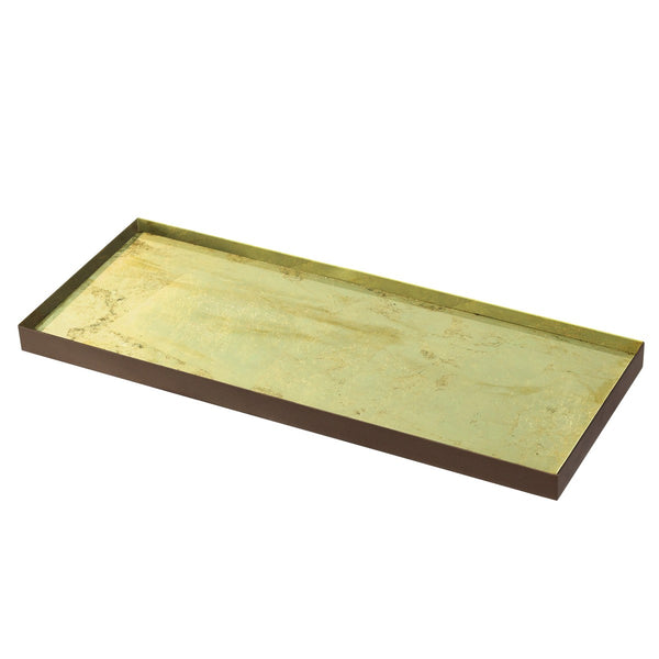 Vide-Poche en verre et feuille d'or - Gold leaf - 46 x 18 cm