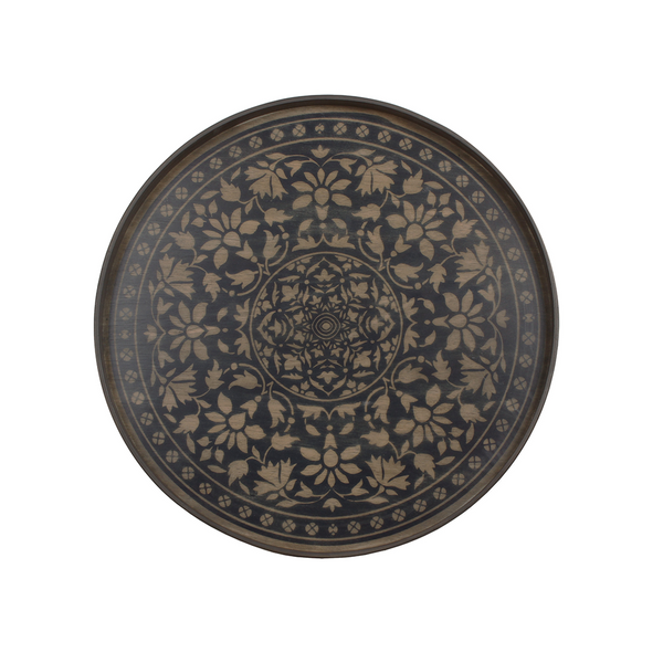 Plateau en bois Black Marrakesh - Ø 61 cm