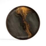 Glass trinket tray - Bronze Organic - Ø 30 cm | Fleux | 4