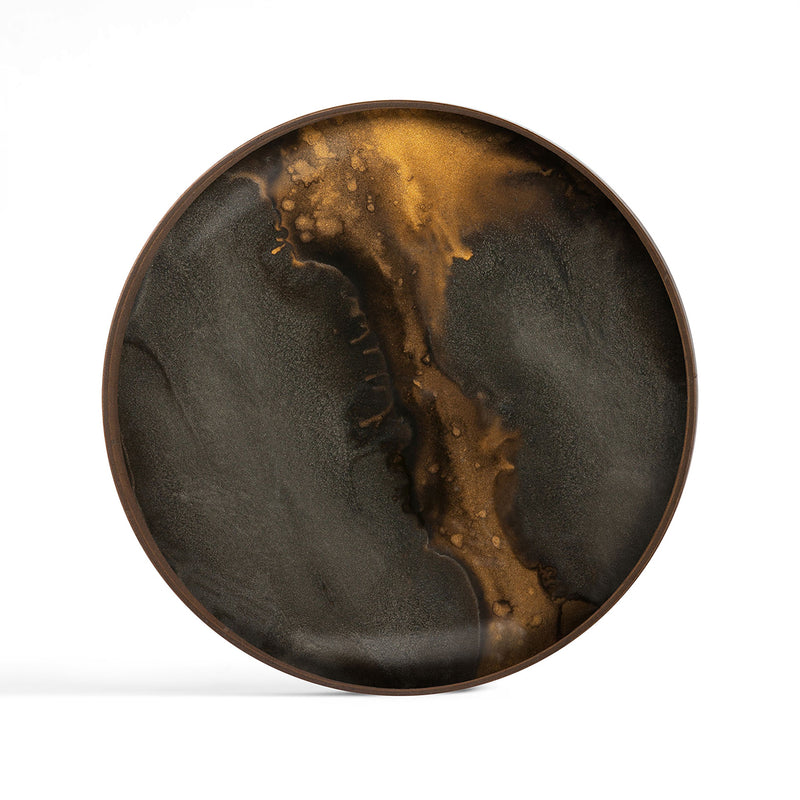 Vide-poche en verre - Bronze Organic - Ø 30 cm