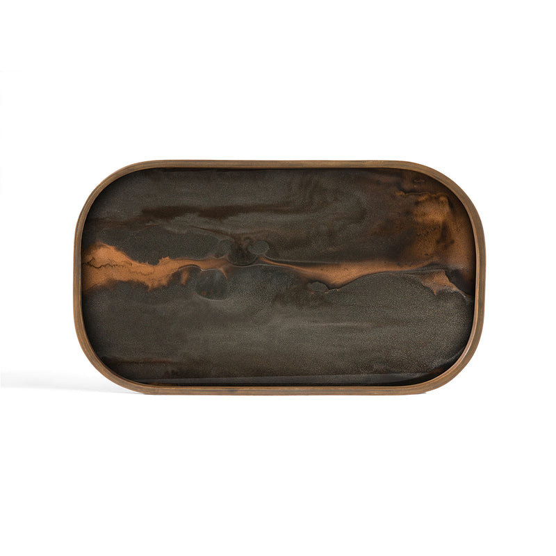 Vide-poche en verre - Bronze Organic - 42 x 24 cm