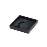 Square aged mirror tray - Charcoal - 16 x 16 cm | Fleux | 2