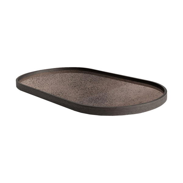 Plateau ovale en miroir - Bronze