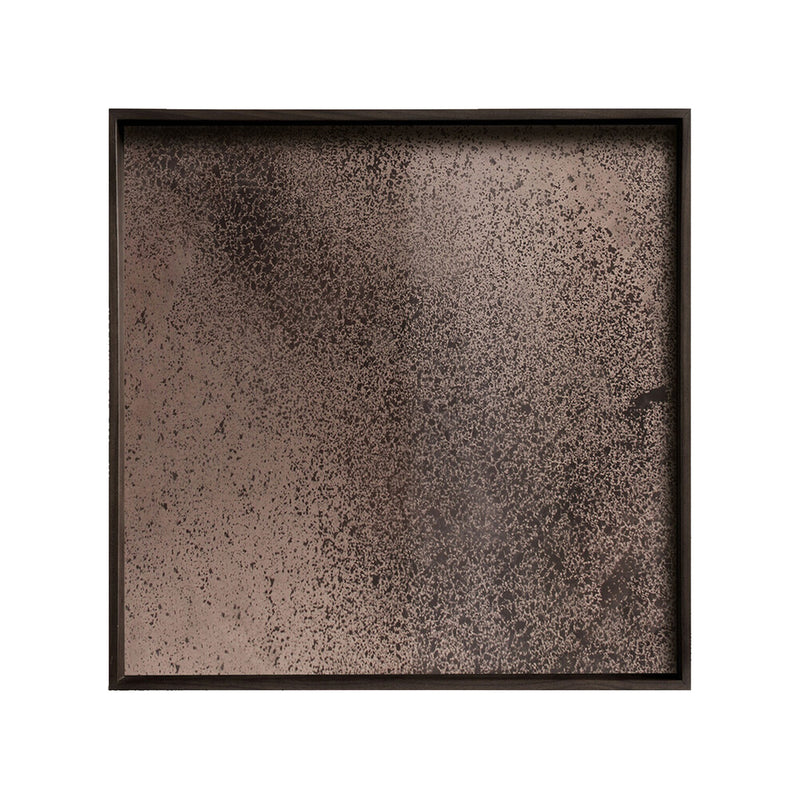 Plateau carré en miroir - Bronze