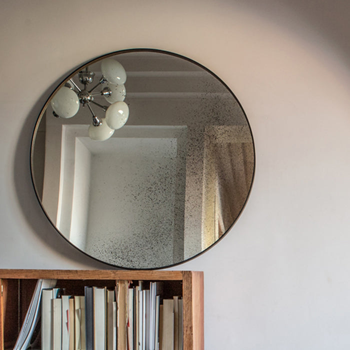Aged mirror - Ø 92 cm