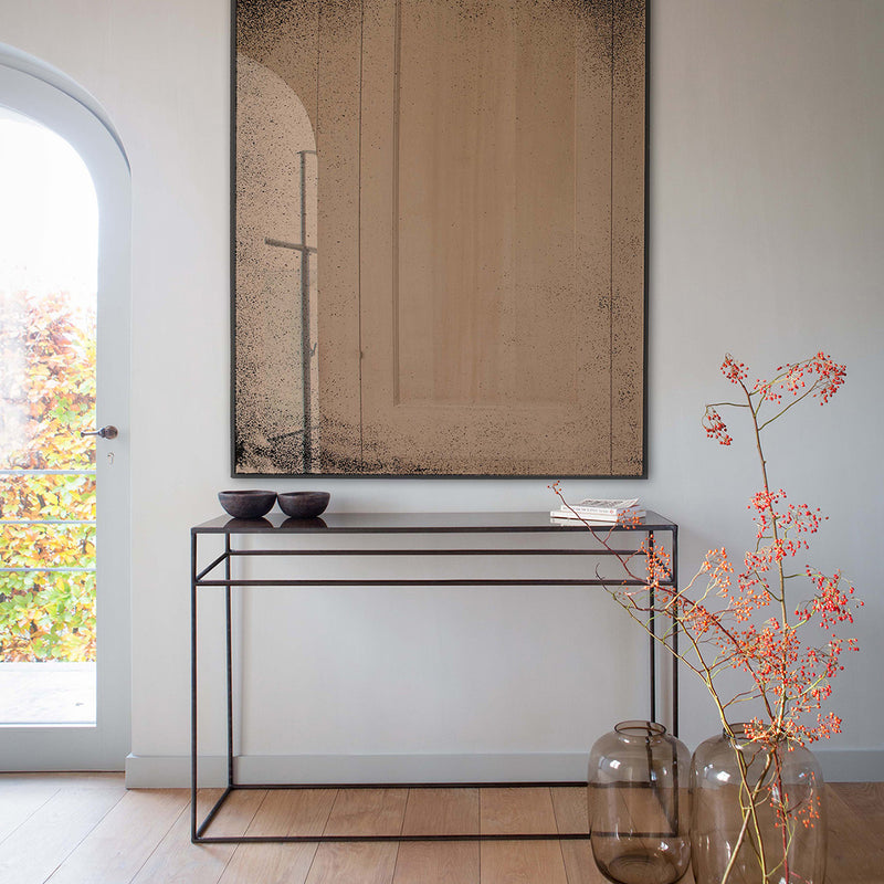 Miroir rectangulaire vieilli - h 153 x 122 cm - Bronze