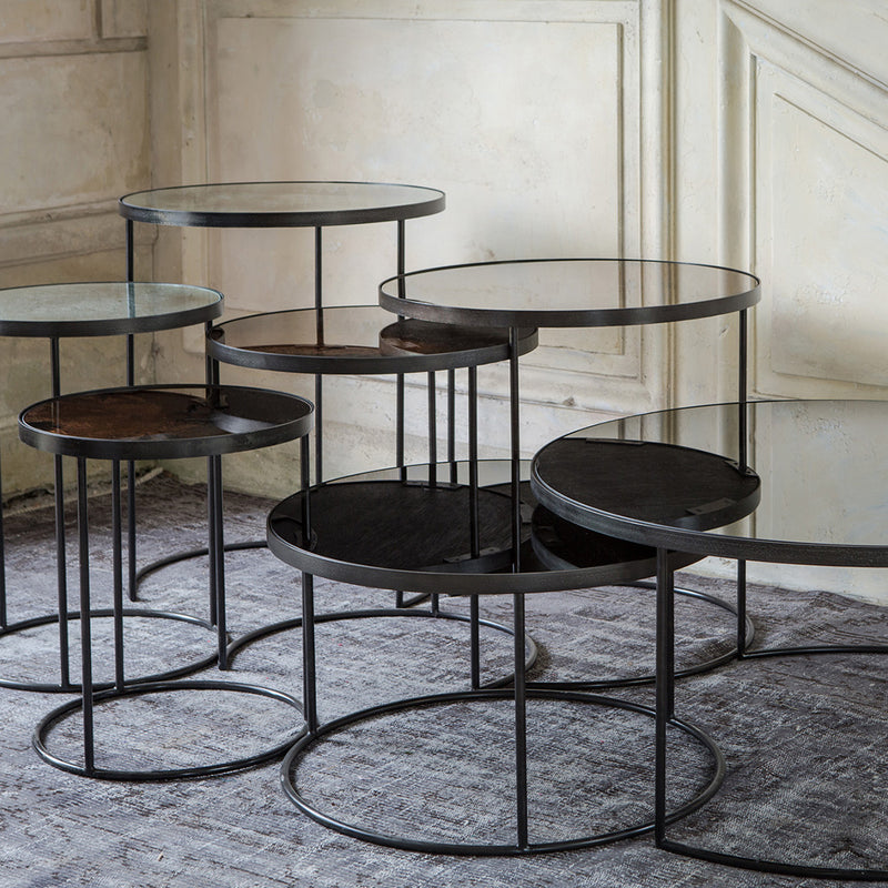 Set de 2 tables tables gigognes Nesting - Charcoal - Ø 92 cm