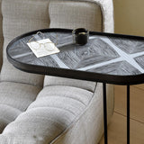 Table with Oblong tray in metal and wood - L 69 cm | Fleux | 11
