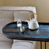 Table with Oblong tray in metal and wood - L 69 cm | Fleux | 12
