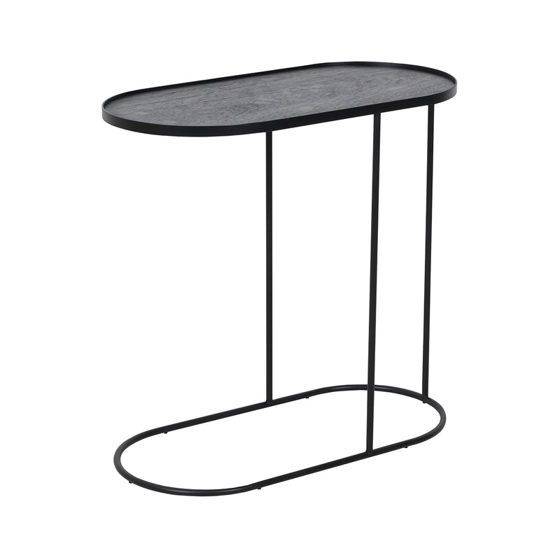Table à plateau Oblong en métal et bois - L 69 cm