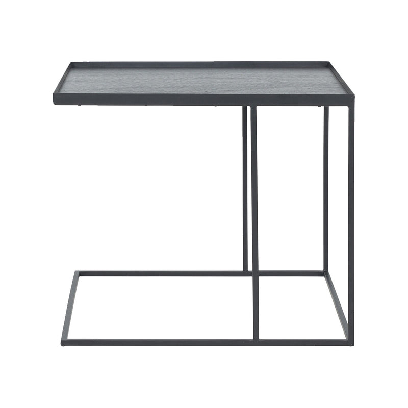 Square metal side table - Black