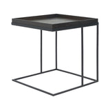 Square metal side table - Black | Fleux | 6