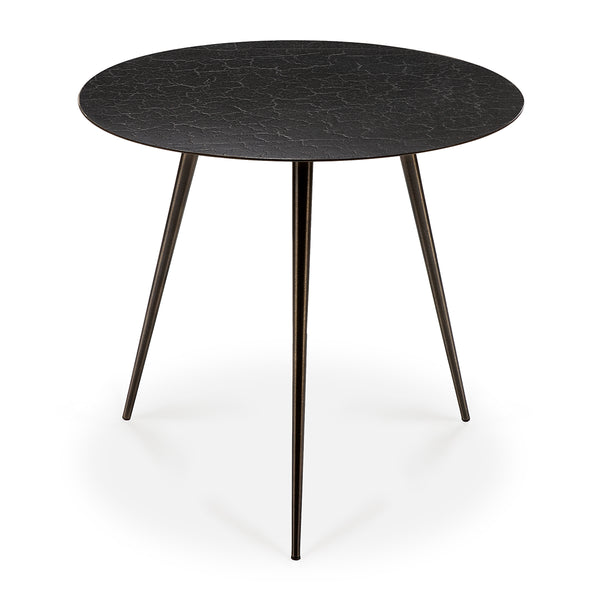 Luna coffee table - Lava - Black - Ø 50 xh 45 cm