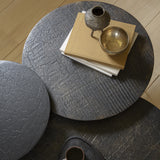 Luna coffee table - Lava - Black - Ø 50 xh 45 cm | Fleux | 5