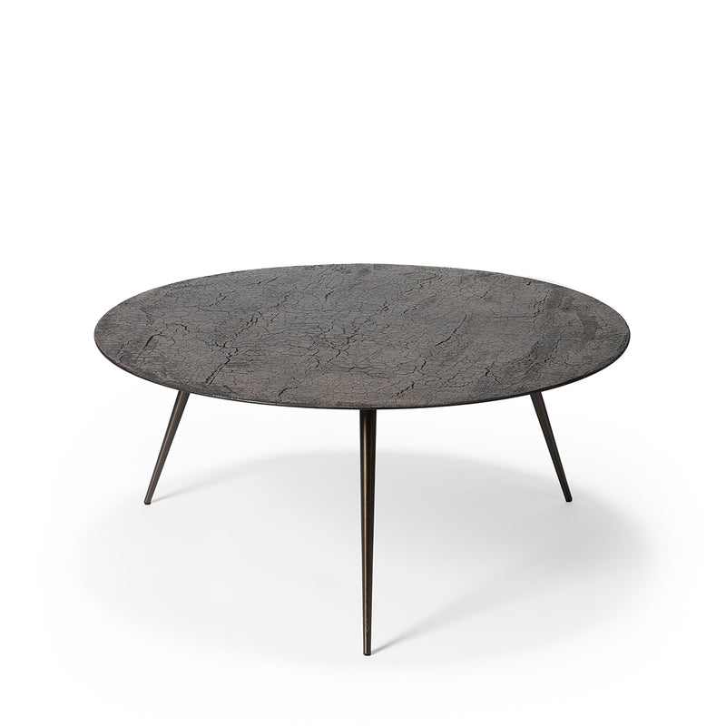 Table basse Luna - Lava Linear - Whisky - Ø 80 x h 35 cm