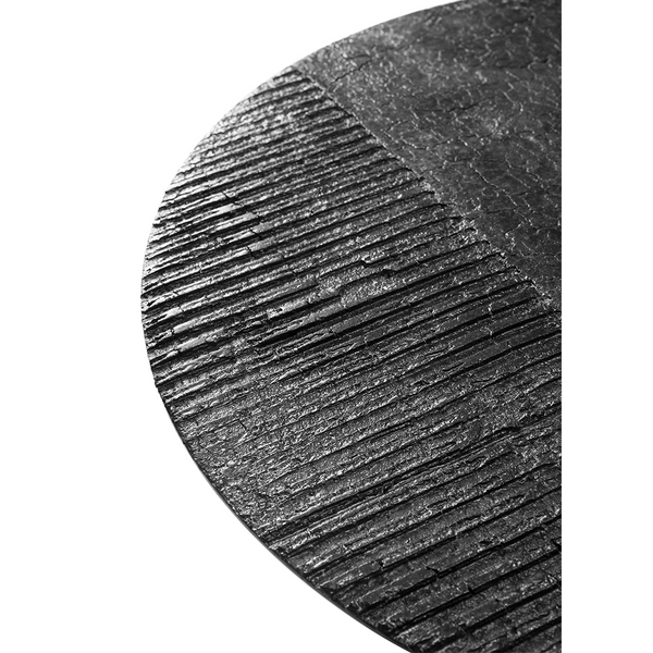 Table basse Luna en mineaux - noir - Ø 65 x h 41 cm