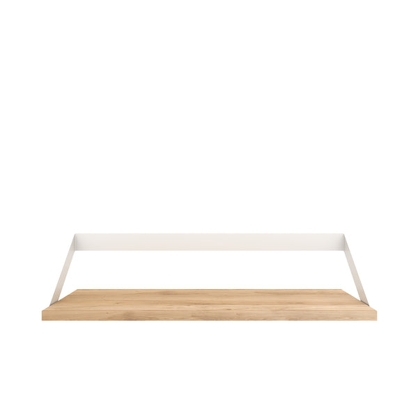Ribbon shelf in oak and white metal - L 70 cm