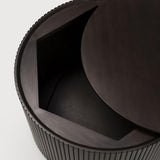 Table d'appoint ronde Roller Max en acajou - Marron | Fleux | 5