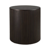 Table d'appoint ronde Roller Max en acajou - Marron | Fleux | 3