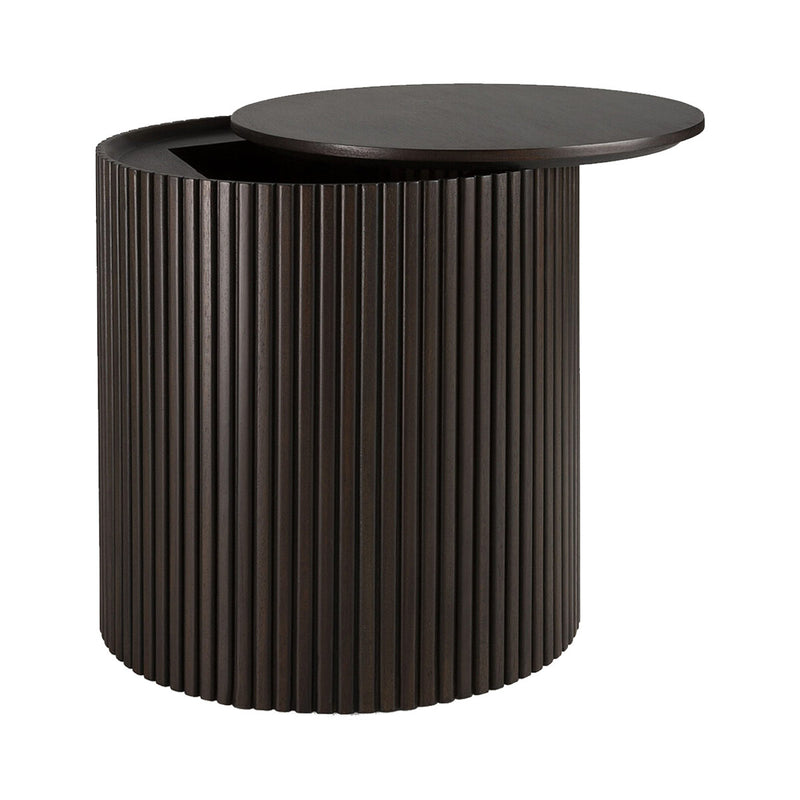 Table d'appoint ronde Roller Max en acajou - Marron