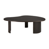 Boomerang mahogany coffee table L 85 x W 77 - Brown | Fleux | 3