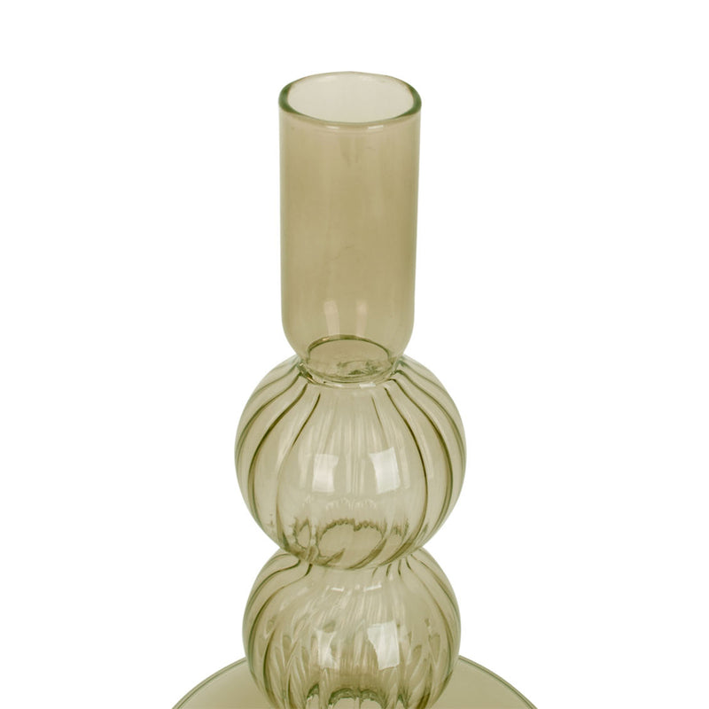 Bougeoir Swirl Bubbles en verre