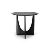 Geometric side table in varnished black oak - Ø 51 xh 50 cm | Fleux | 9