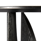 Geometric side table in varnished black oak - Ø 51 xh 50 cm | Fleux | 10