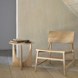 Table d'appoint Geometric chêne verni - Ø 51 x h 50 cm | Fleux | 9