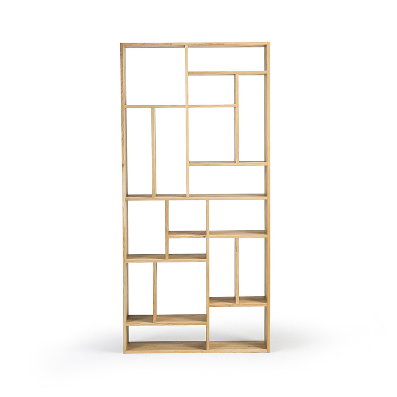 Bibliothèque M en chêne - h 219 cm