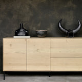 Buffet Whitebird en chêne - 2 portes, 3 tiroirs | Fleux | 5