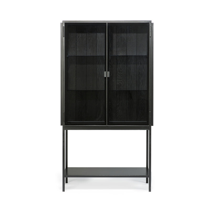 Armoire haute Anders en verre et métal - 2 portes