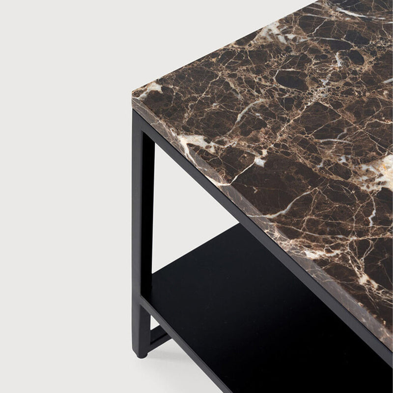 Table basse stone en marbre - Marron