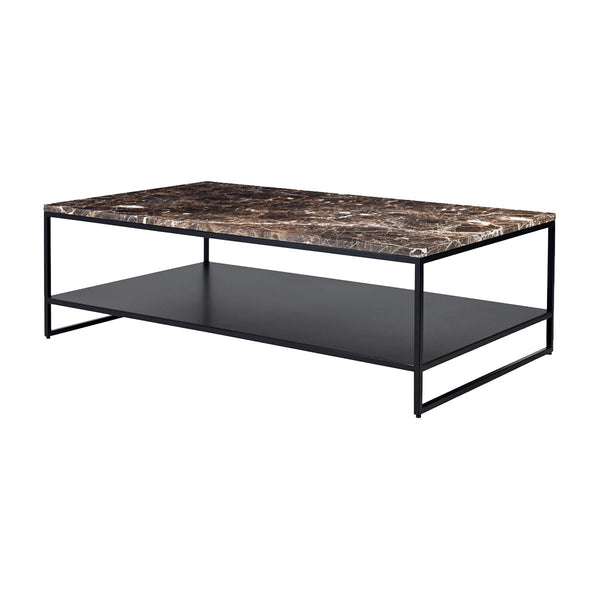 Stone marble coffee table - Brown
