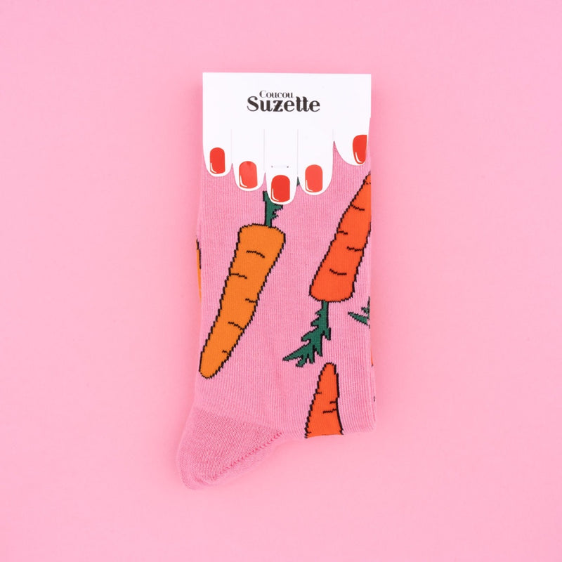 Chaussettes opaques Carottes - Rose