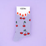 Cherry opaque socks - Purple | Fleux | 5