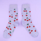 Cherry opaque socks - Purple | Fleux | 4