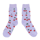 Cherry opaque socks - Purple | Fleux | 3