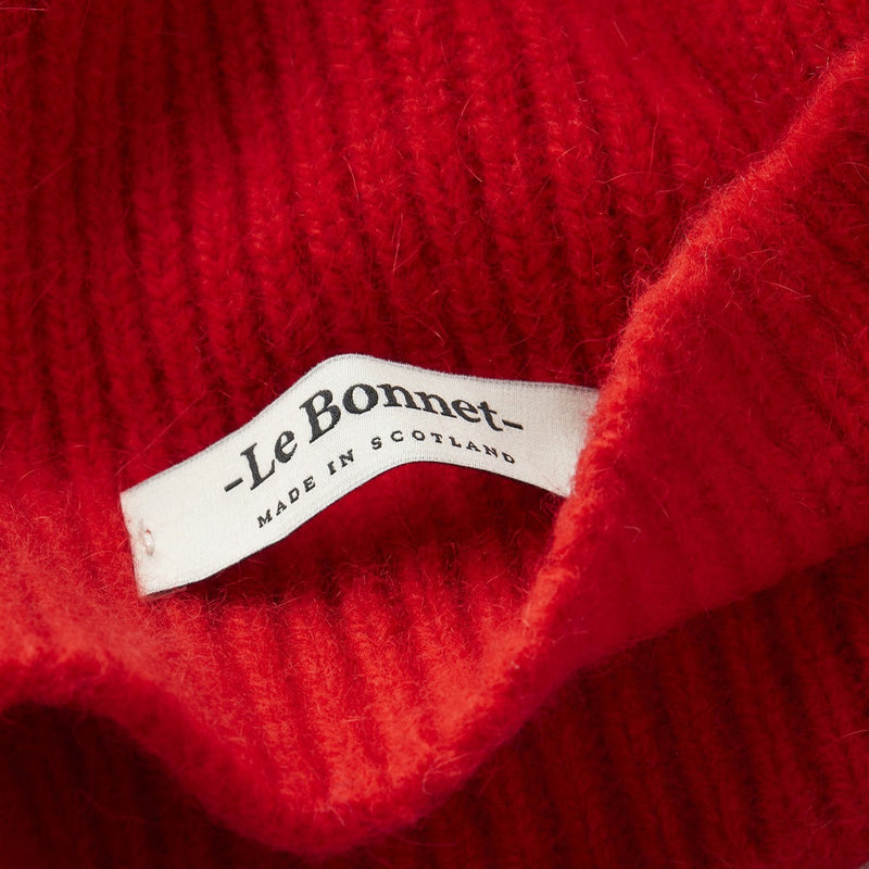 Bonnet en laine mélangée - Crimson