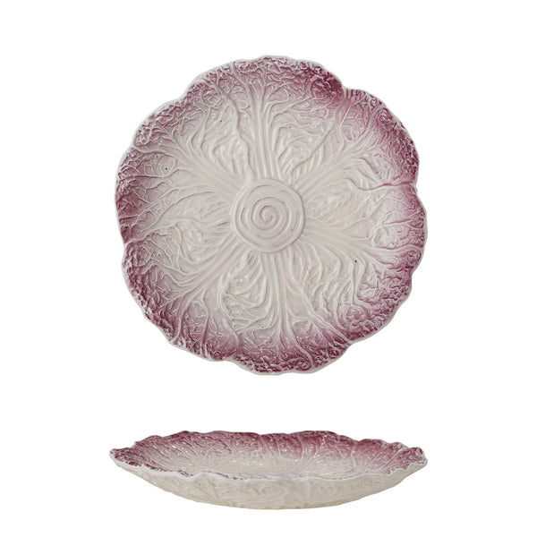 Assiette Mimosa en grès - Ø 21 x 2,5 cm - Violet