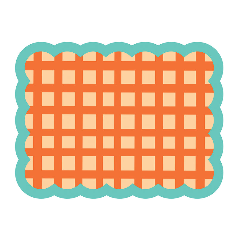 Biscotti Checkered Placemat - 38cm x 48cm - Red &amp; Blue