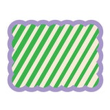 Set de table Biscotti à Rayures - 38 cm x 48 cm - Vert & Violet | Fleux | 5