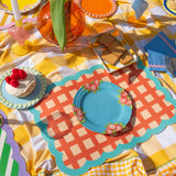 Set de table Biscotti à Carreaux - 38 cm x 48 cm - Rouge & Bleu | Fleux | 6