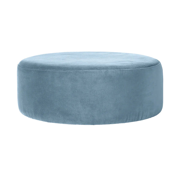 Pouf Wind Velours Bleu pastel