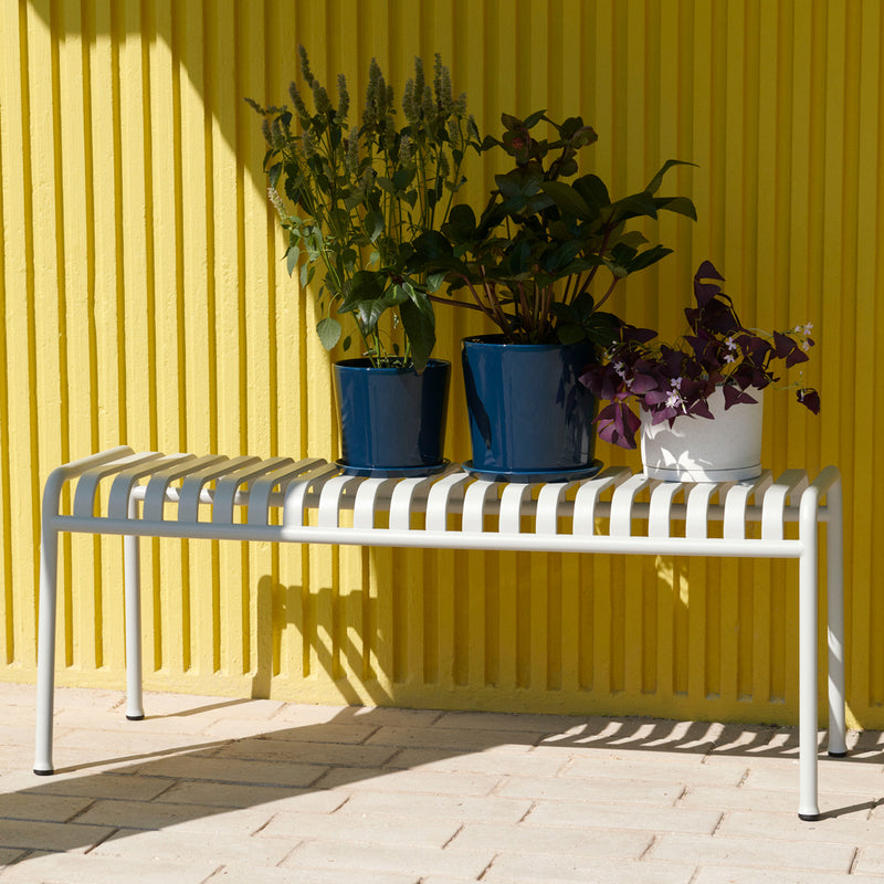 Banc Palissade en acier poudré - Gris ciel