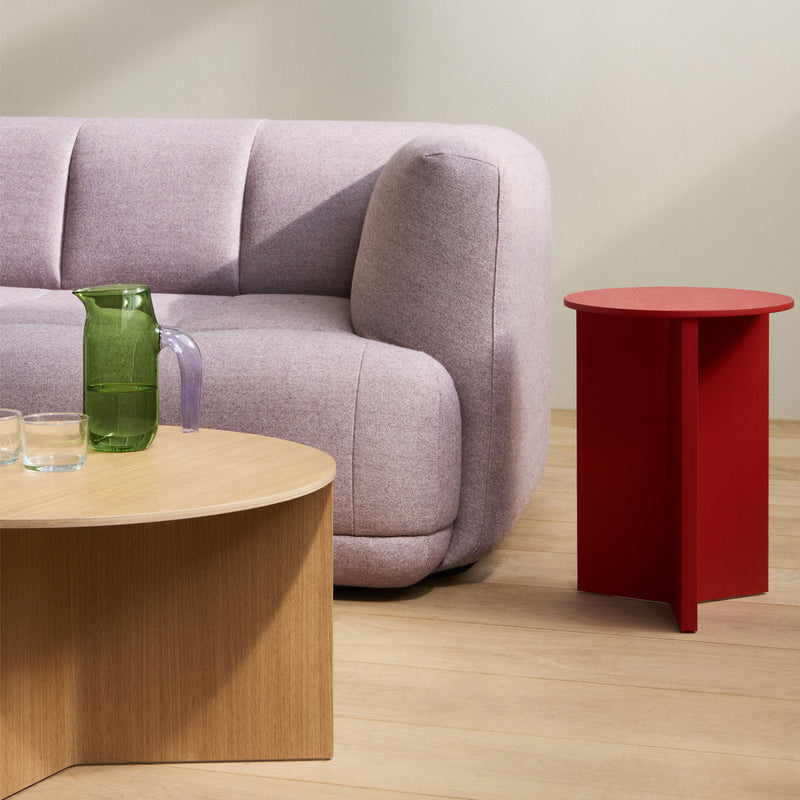 Table basse Slit Ronde en chêne - Ø 65 x h 35,5 cm