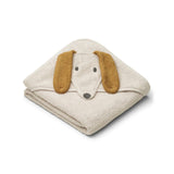 Cape de bain Albert chien en coton biologique - Sable | Fleux | 2