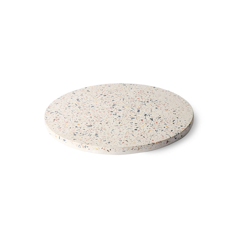 Plateau rond en béton - Terrazzo