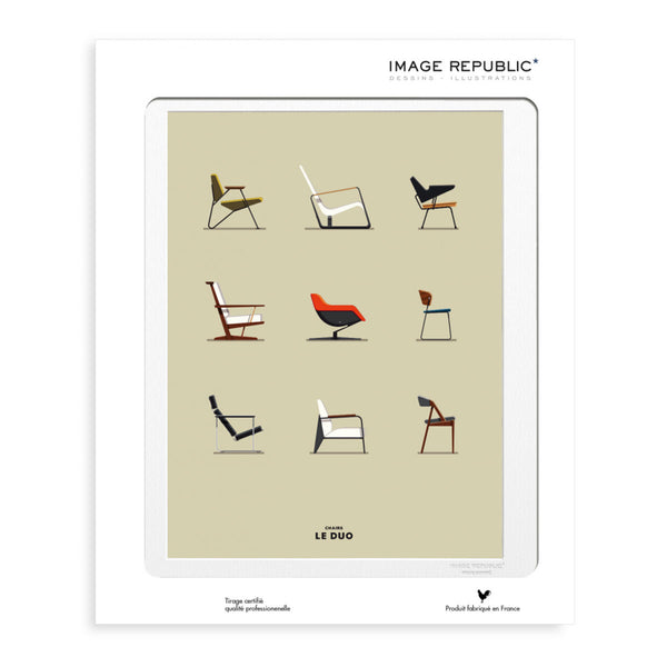 Le Duo Chairs poster - 40 x 50 cm